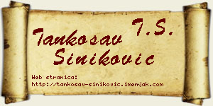 Tankosav Šiniković vizit kartica